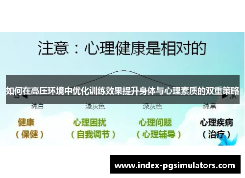 如何在高压环境中优化训练效果提升身体与心理素质的双重策略