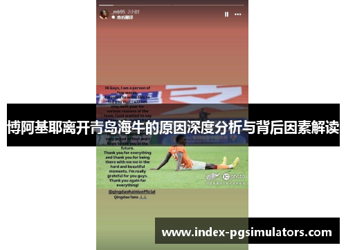 博阿基耶离开青岛海牛的原因深度分析与背后因素解读