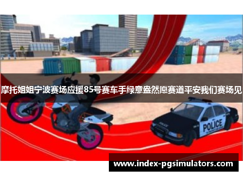 摩托姐姐宁波赛场应援85号赛车手绿意盎然愿赛道平安我们赛场见